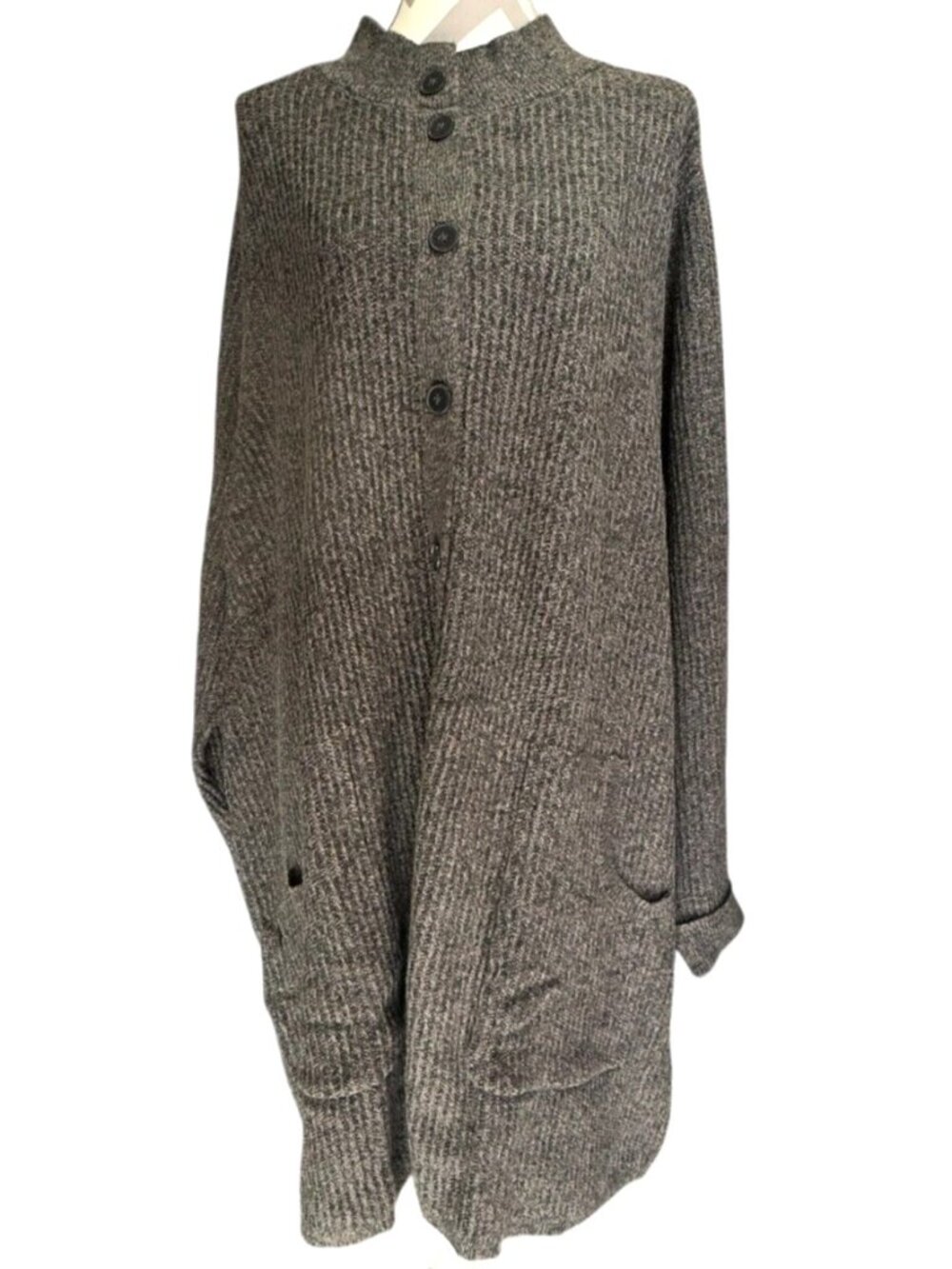 J. Jill Cardigan Knit Charcoal Button Sweater - Womens 4X - $159 Orig NWT